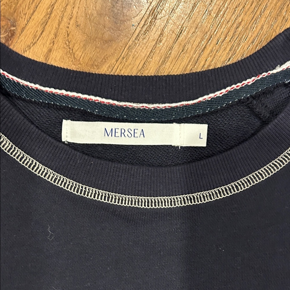 Mersea Navy Sweatshirt with Bow Accents - Picture 2 of 10